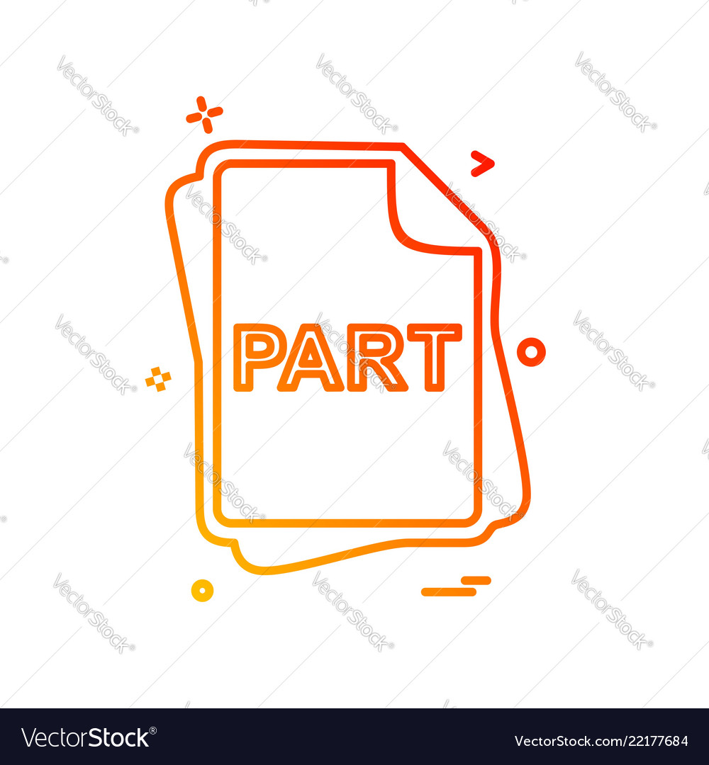 Part file type icon design vector image Part file type icon design