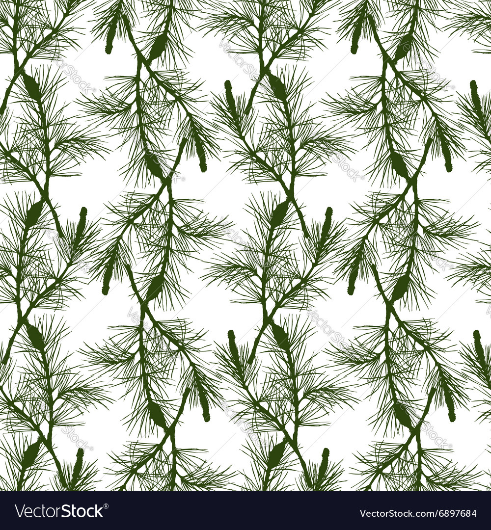 Pine Branch Seamless Pattern