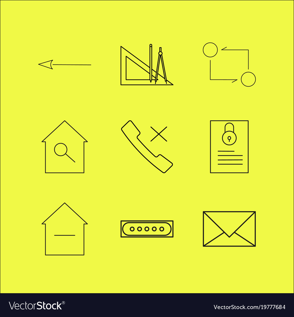 Web linear icon set simple outline icons