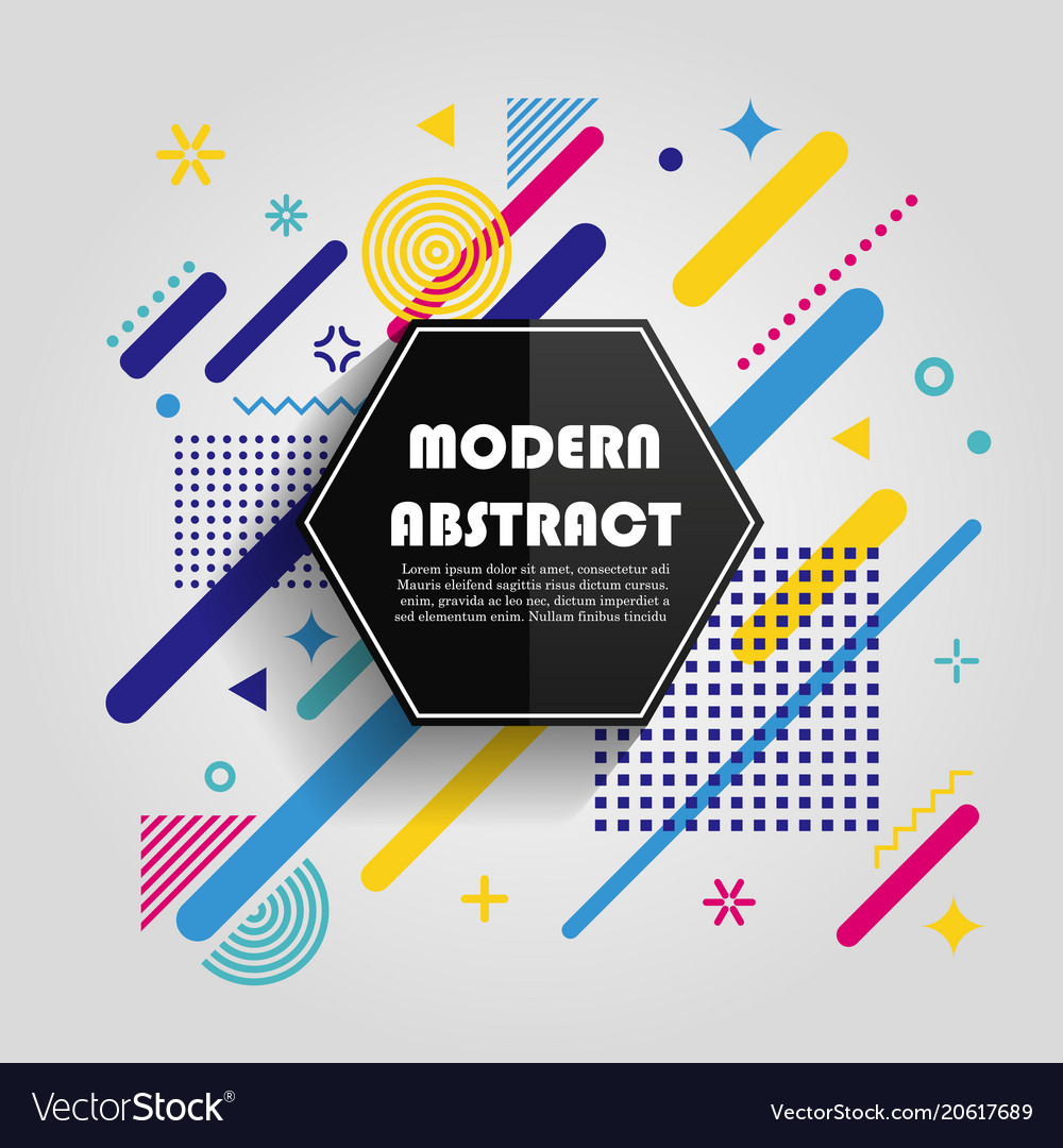 Abstract colorful geometric pattern design vector image Abstract colorful geometric pattern design