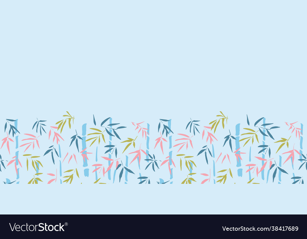 Bamboo frame border seamless pattern vector image Bamboo frame border seamless pattern