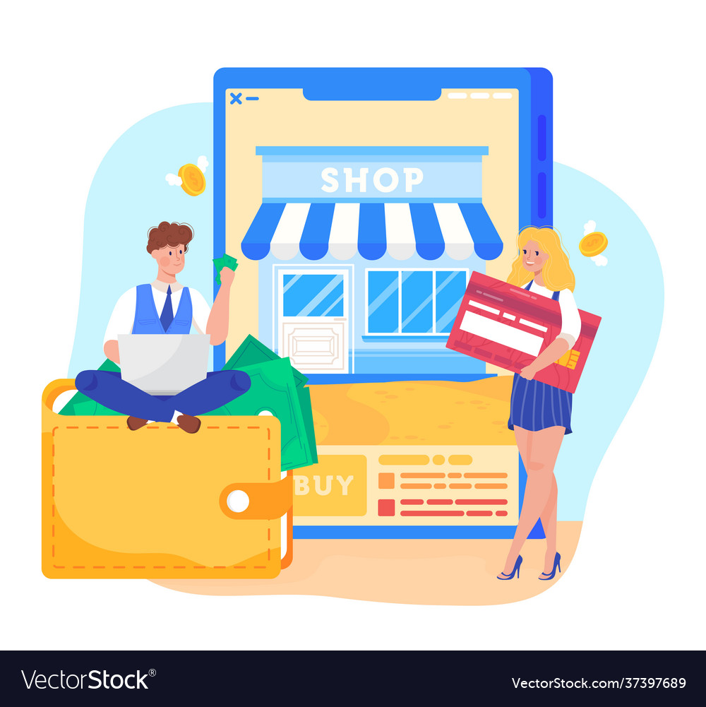 Banking business concept payment shop internet