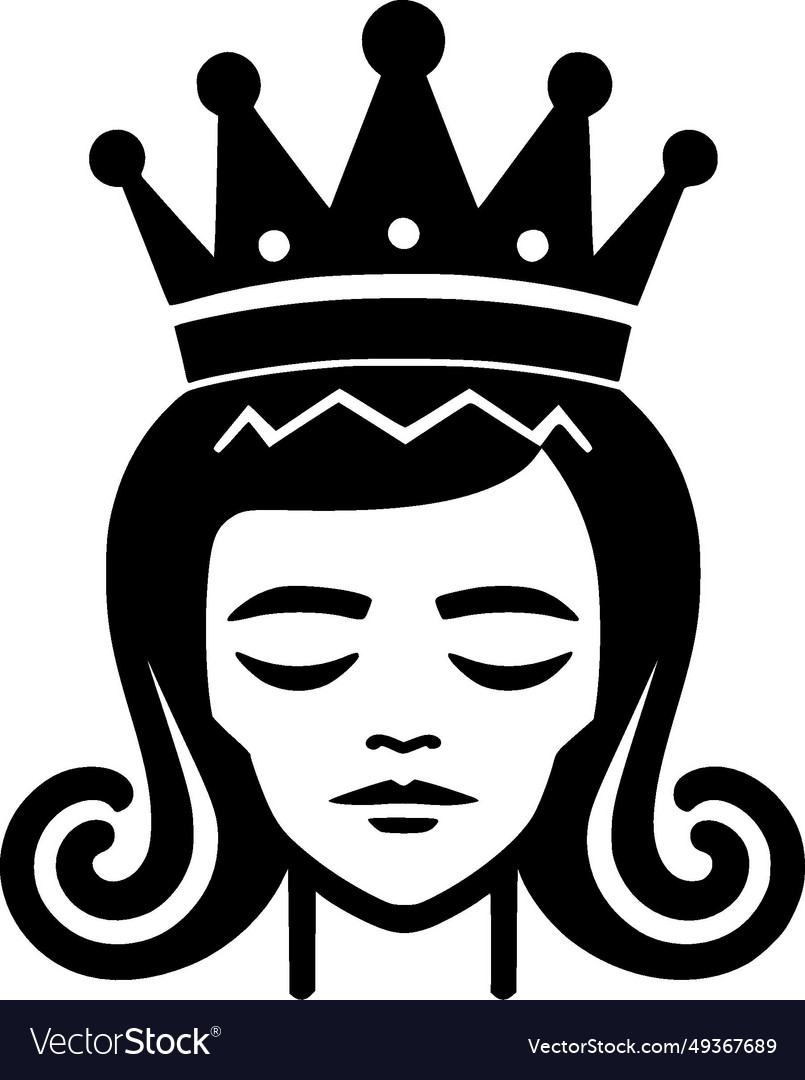 Coronation - black and white Royalty Free Vector Image