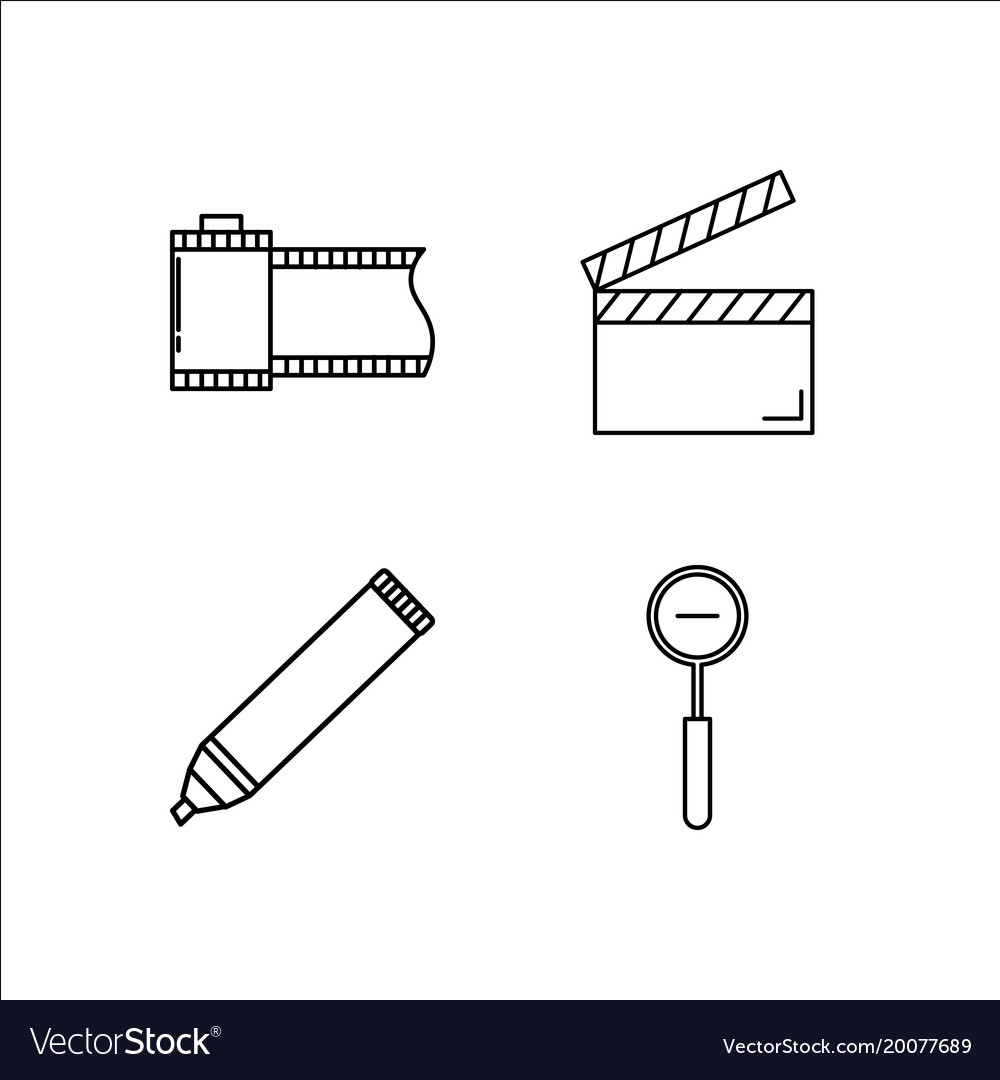 Design und Studio einfache lineare Icon-Setsimple