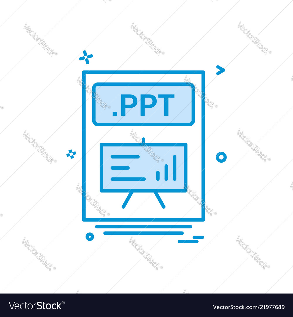 File files ppt icon design vector image File files ppt icon design