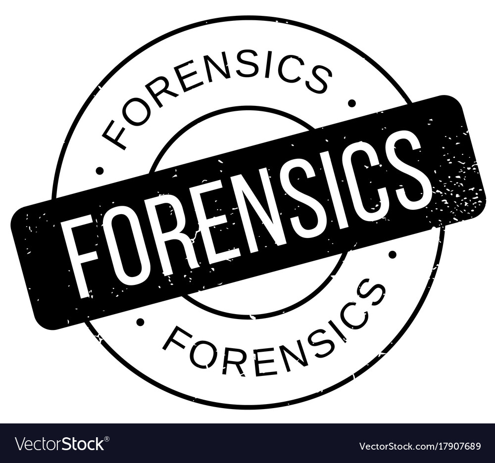 Forensics rubber stamp Royalty Free Vector Image