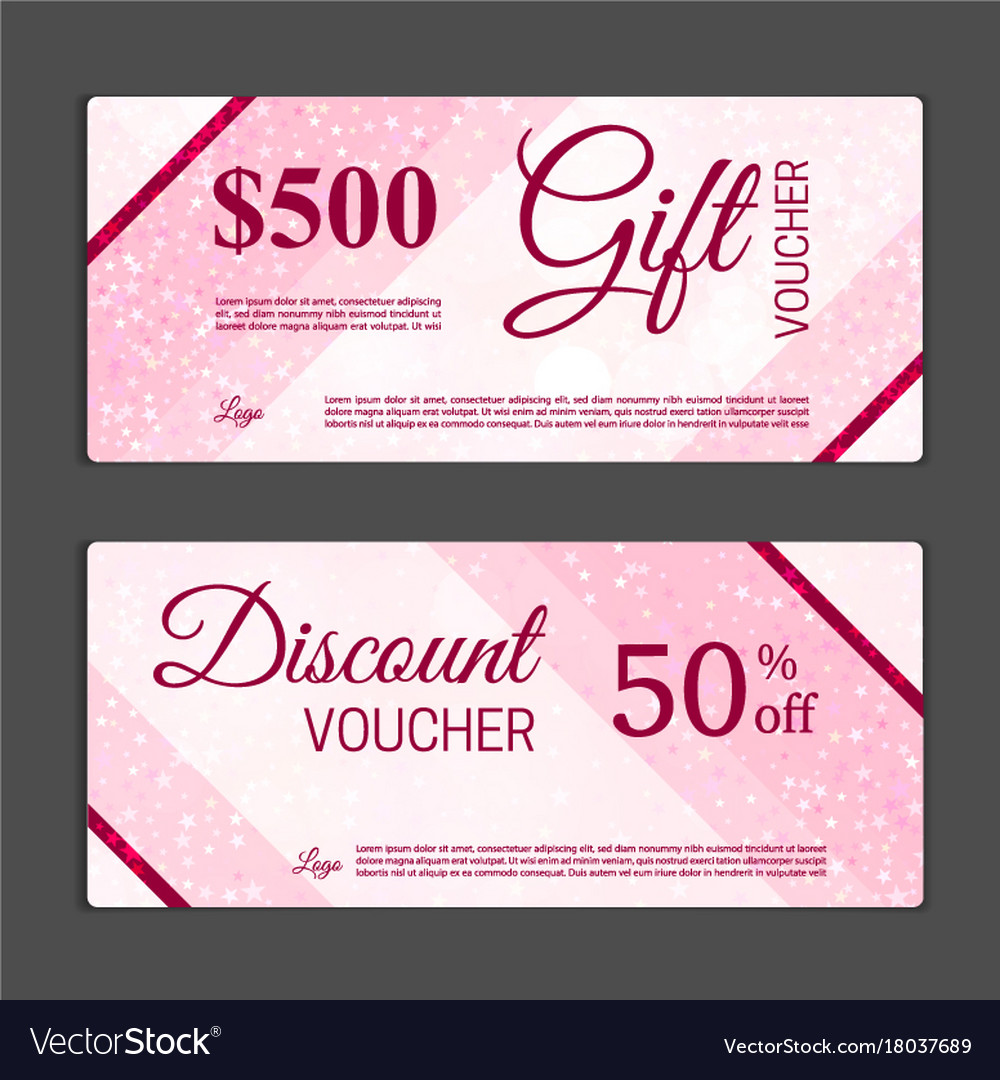 Gift voucher template can be use for shopping Vector Image