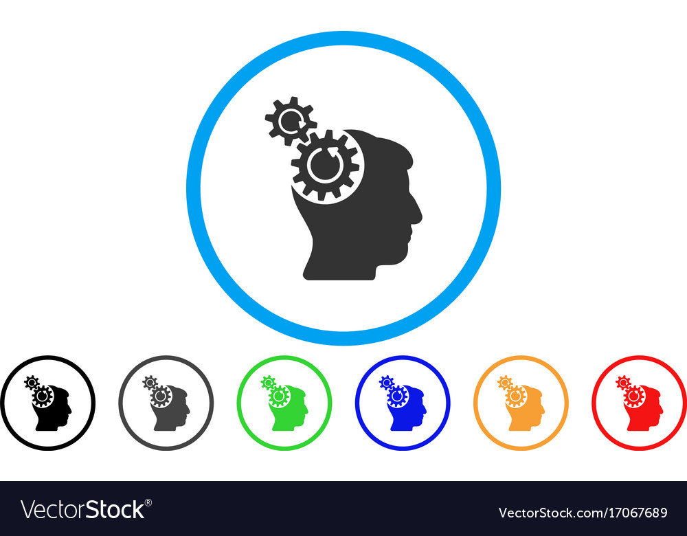 Head cogs rotation rounded icon