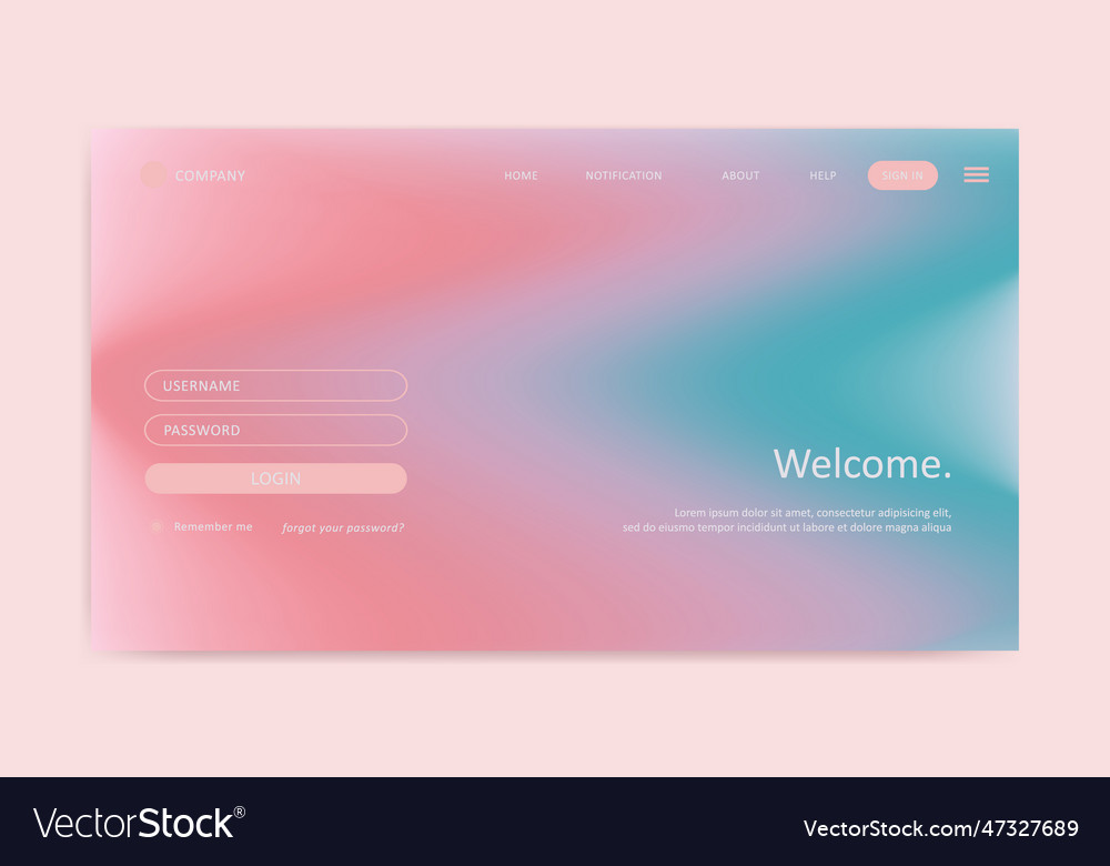 Landing page gradient mesh background