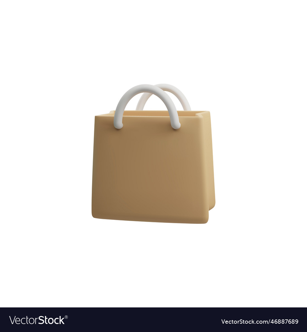 Paper bag in 3d style