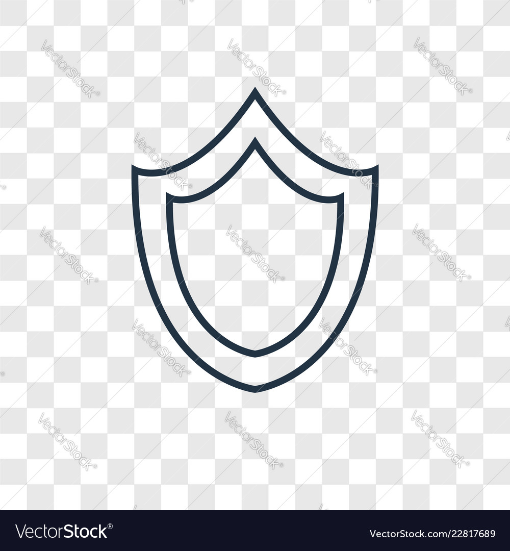 Shield concept linear icon isolated