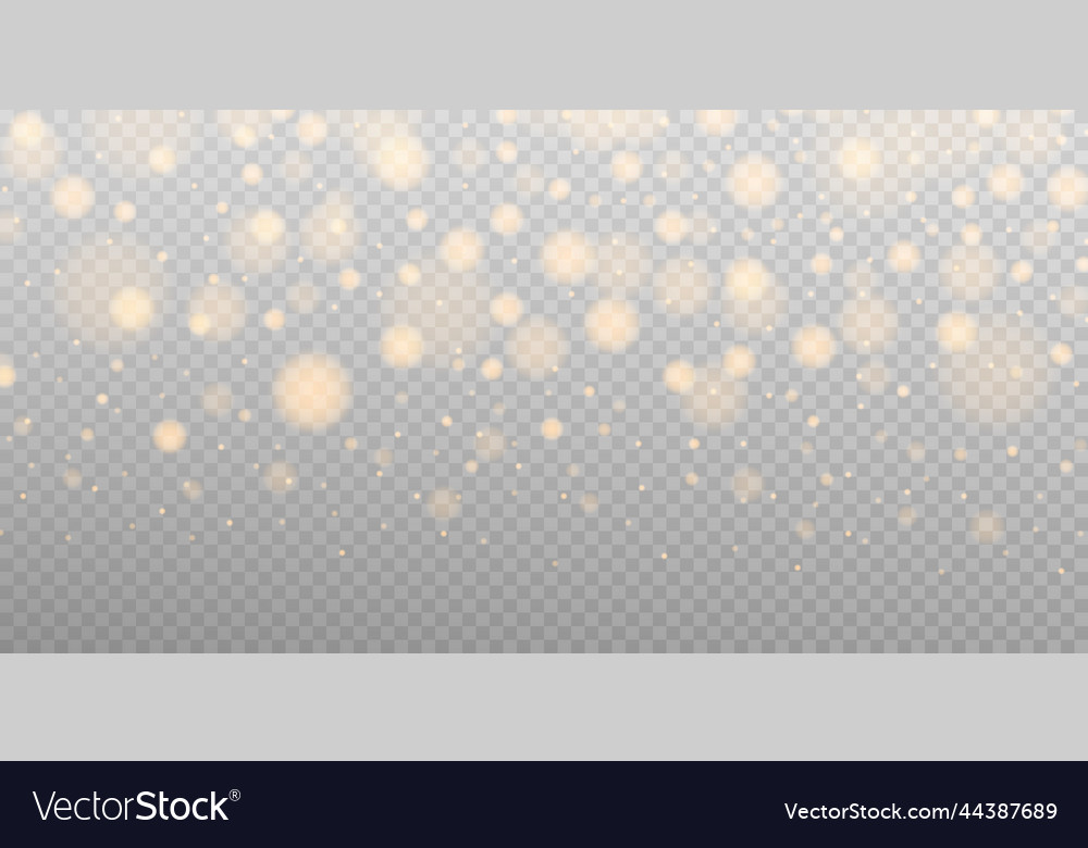 Shining bokeh isolated on transparent background