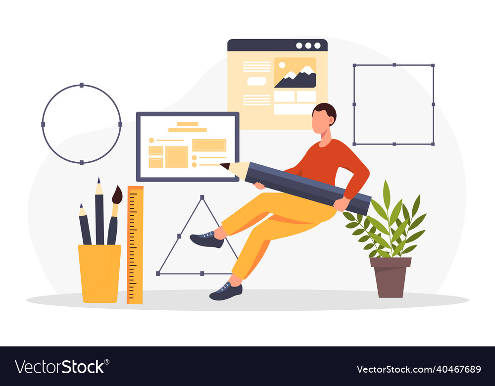 Ui ux design vector image Ui ux design