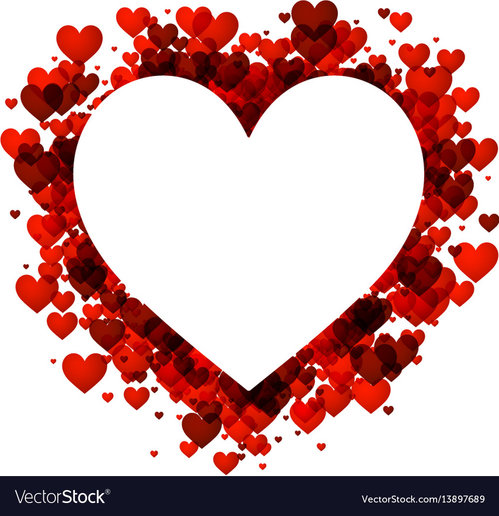 Valentines love background with heart Royalty Free Vector