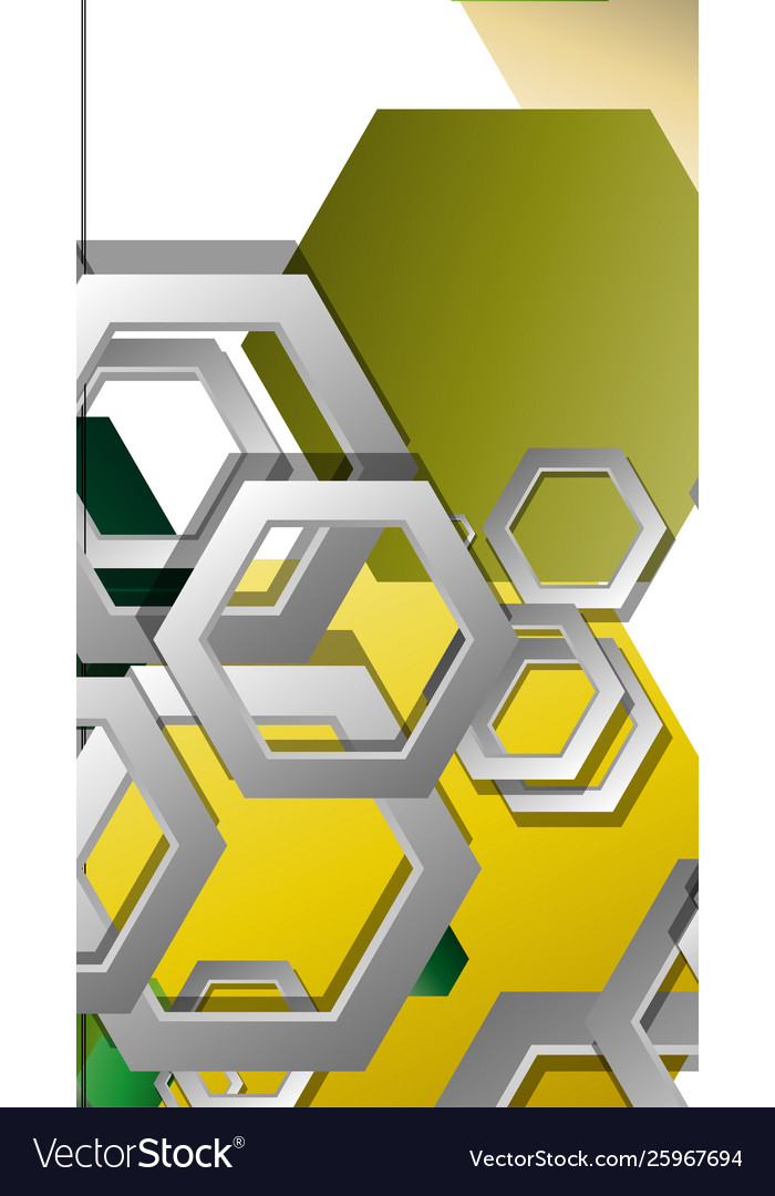 Abstract geometric background with hexagons vector image Abstract geometric background with hexagons