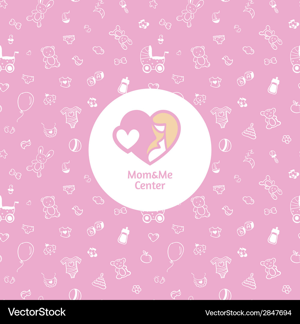 Baby seamless pattern Royalty Free Vector Image