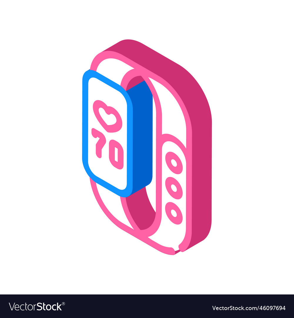 Bracelet fitness sport isometric icon Royalty Free Vector