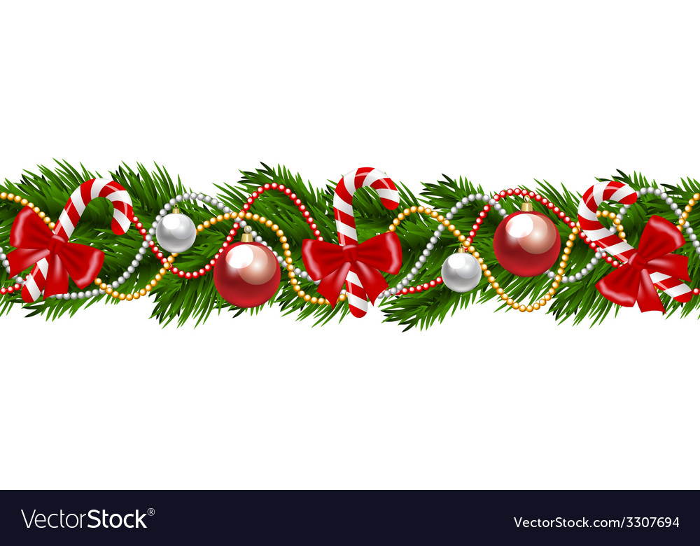 Download Christmas garland Royalty Free Vector Image - VectorStock