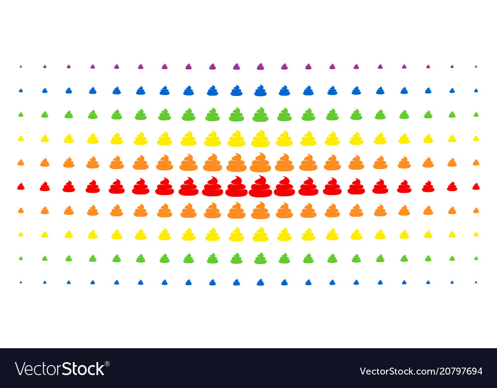 Crap spectrum halftone array vector image Crap spectrum halftone array