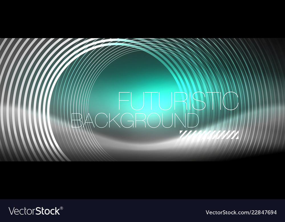 Neon Circle Abstract Background