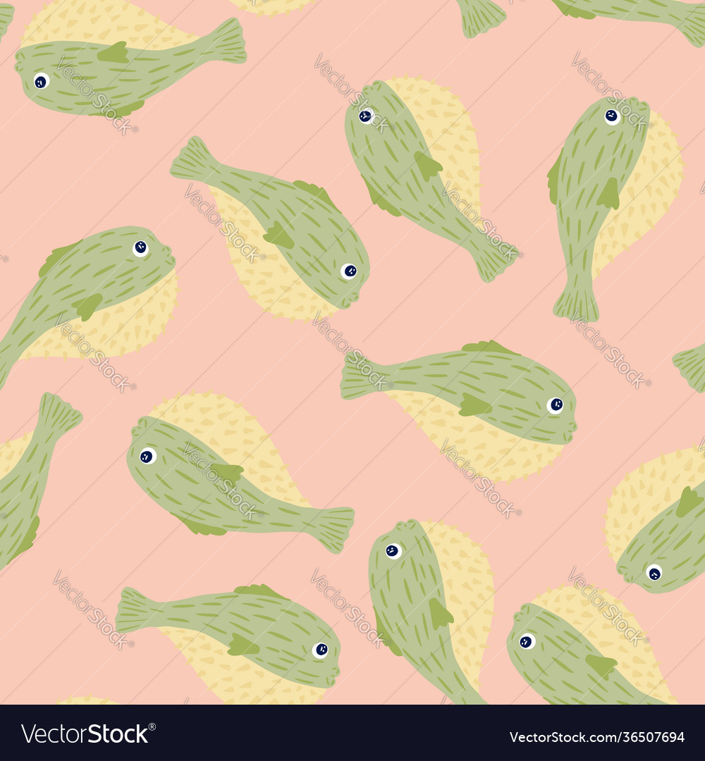 Pastel tones seamless pattern with green random Vector Image Pastel tones seamless pattern with green random