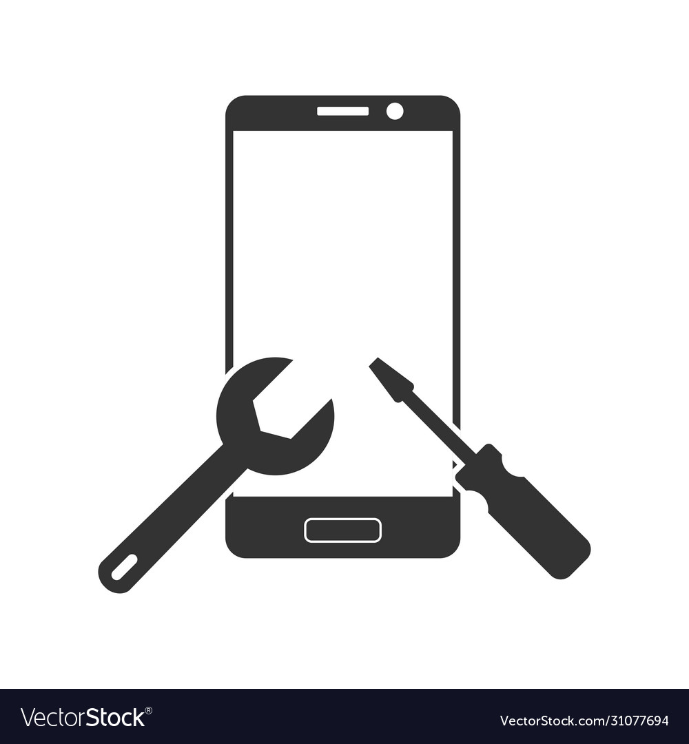 Repair smartphone simple icon smartphone Vector Image