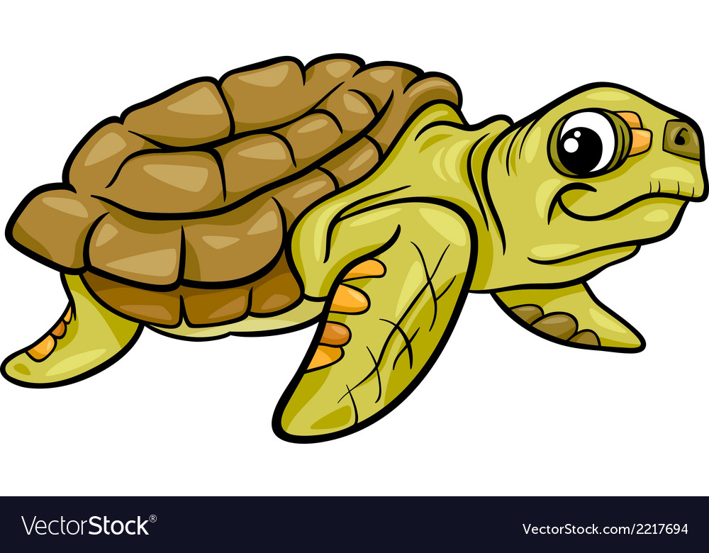 Sea turtle animal cartoon Royalty Free Vector Image