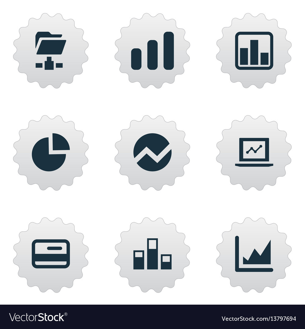 Set of simple data icons