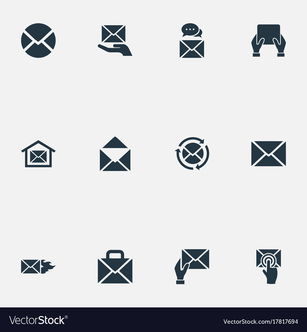 Set of simple message icons