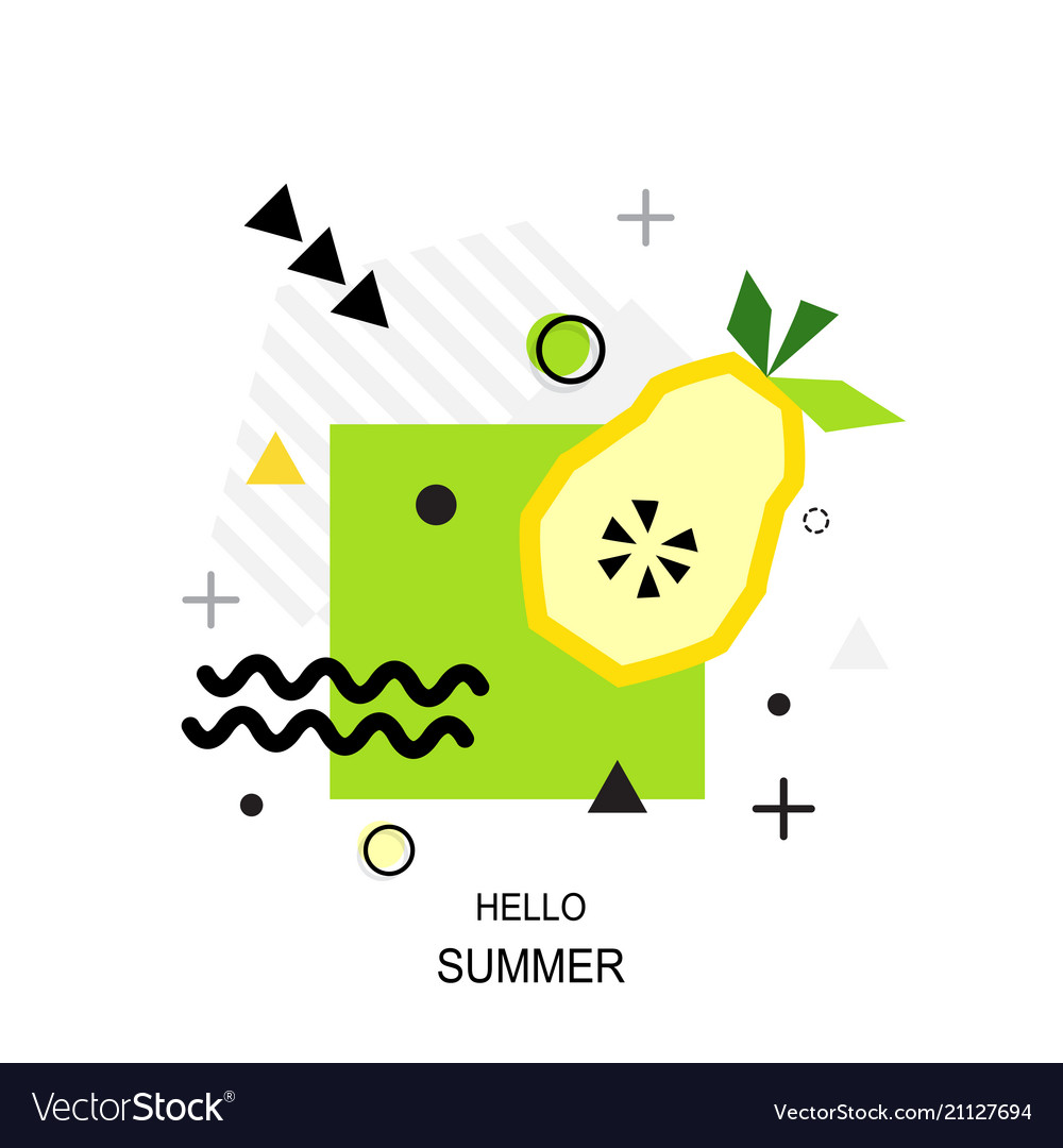 Trendy style geometric pattern with pear vector image Trendy style geometric pattern with pear