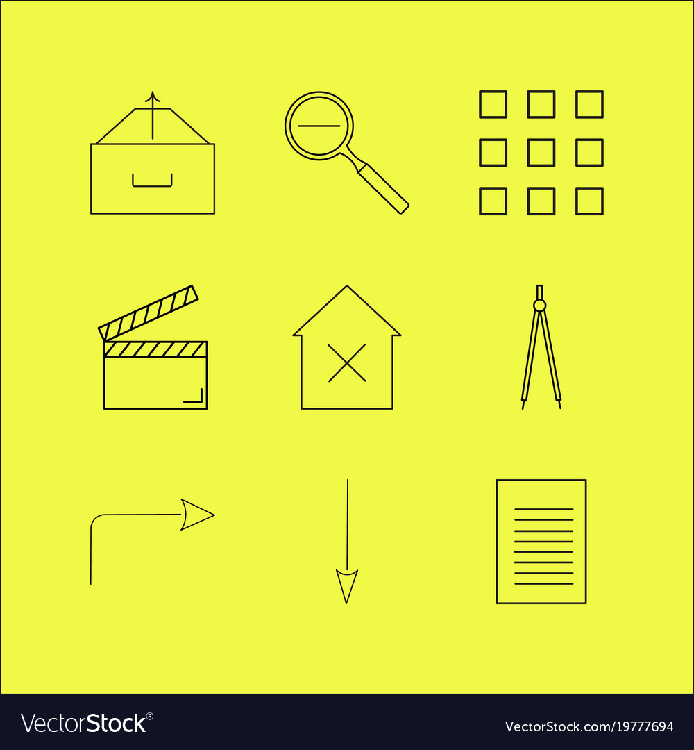 Web linear icon set simple outline icons