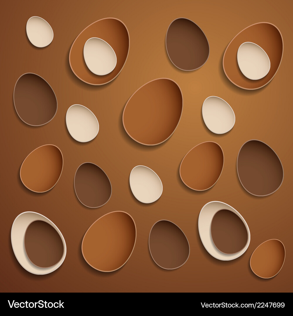 Abstract chocolate easter eggs Royalty Free Vector Image