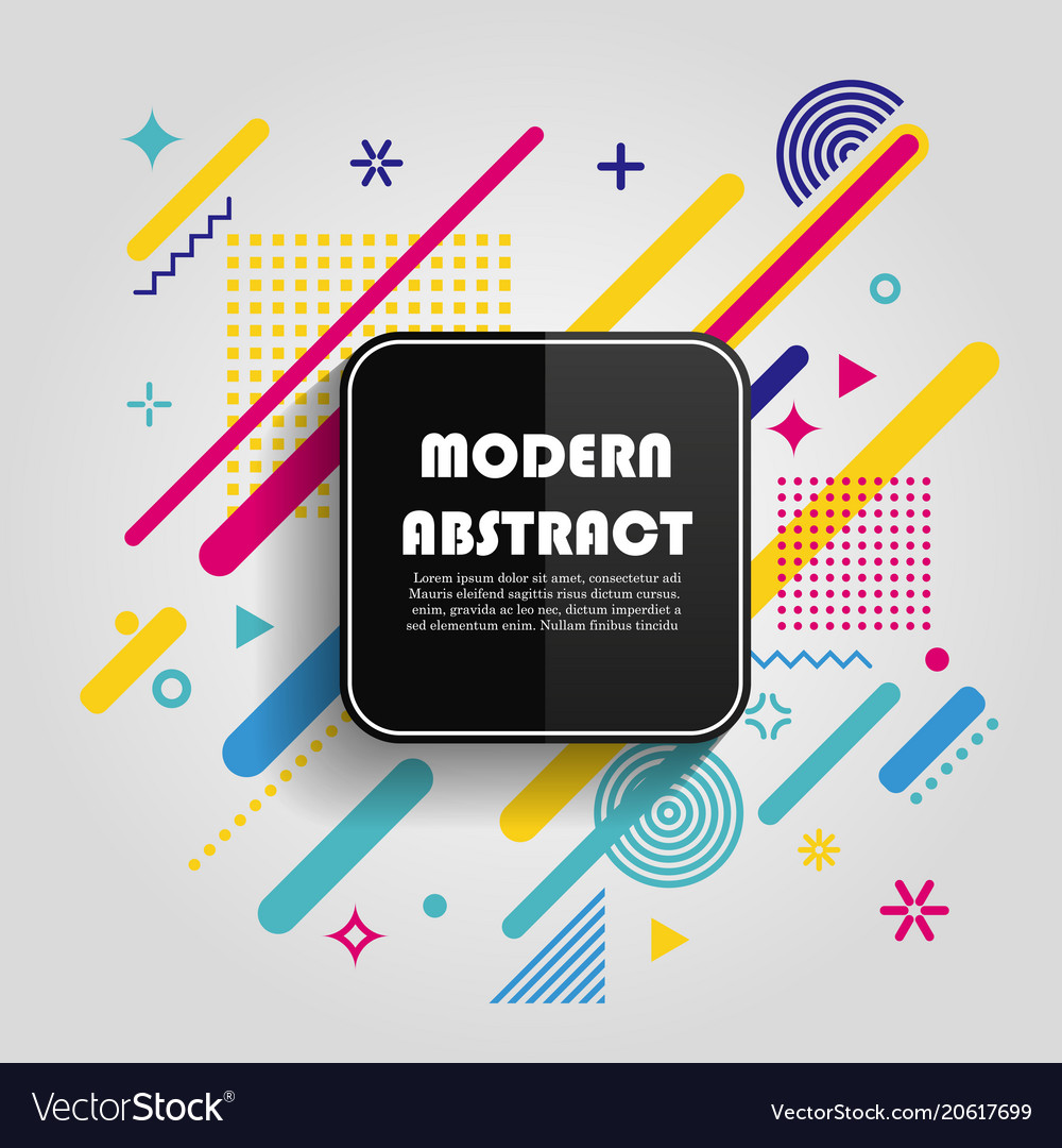 Abstract colorful geometric pattern design vector image Abstract colorful geometric pattern design