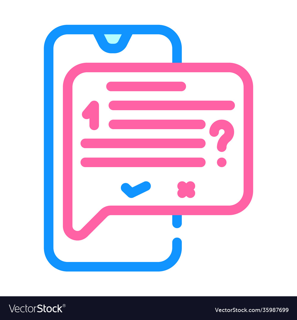 Answer on question call center color icon