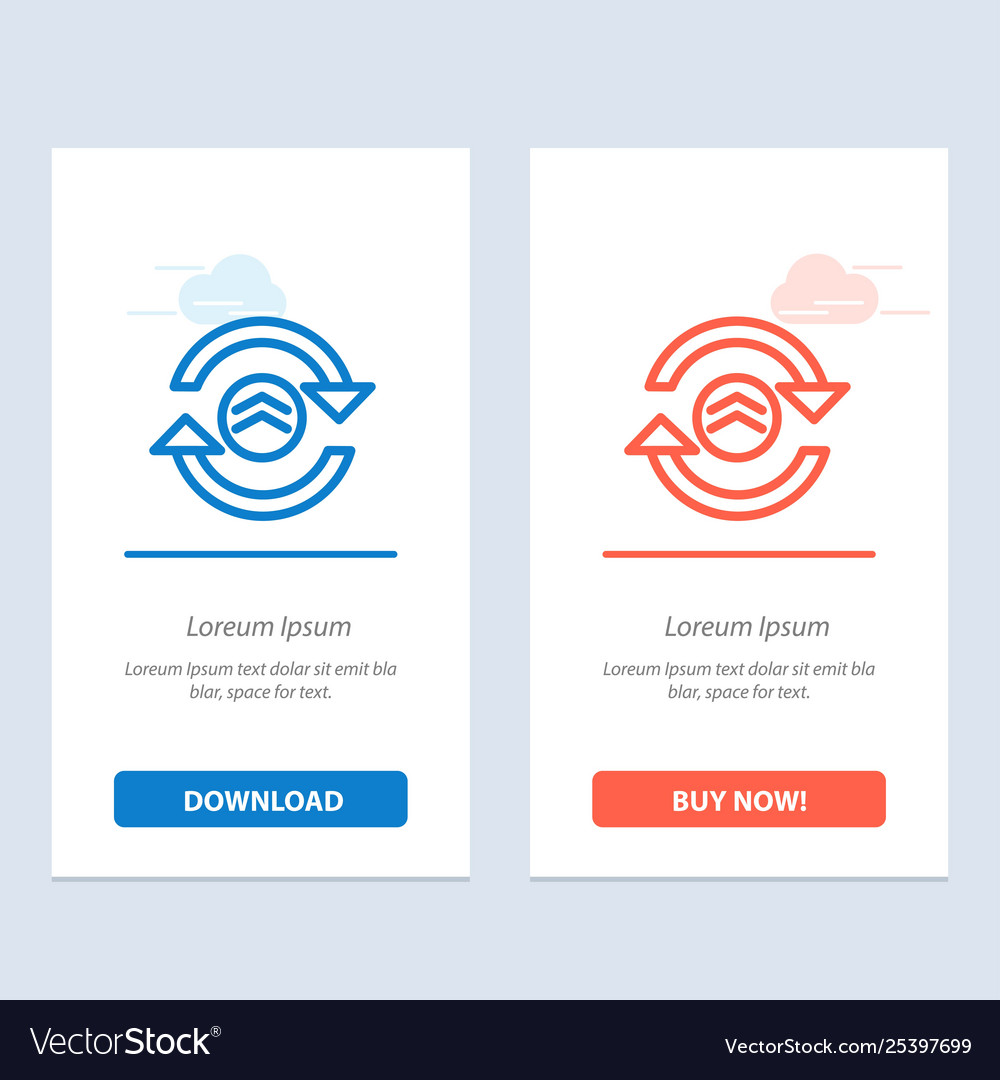 Arrow refresh reload computing blue and red vector image Arrow refresh reload computing blue and red