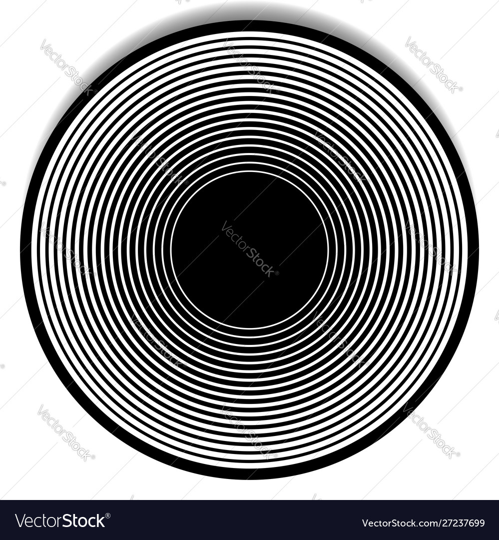 Concentric radial circle pattern radiating spiral