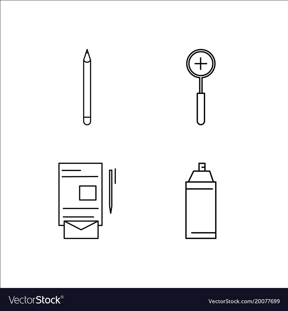 Design and studio simple linear icon setsimple