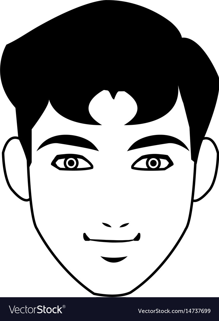 Face man adult business avatar Royalty Free Vector Image