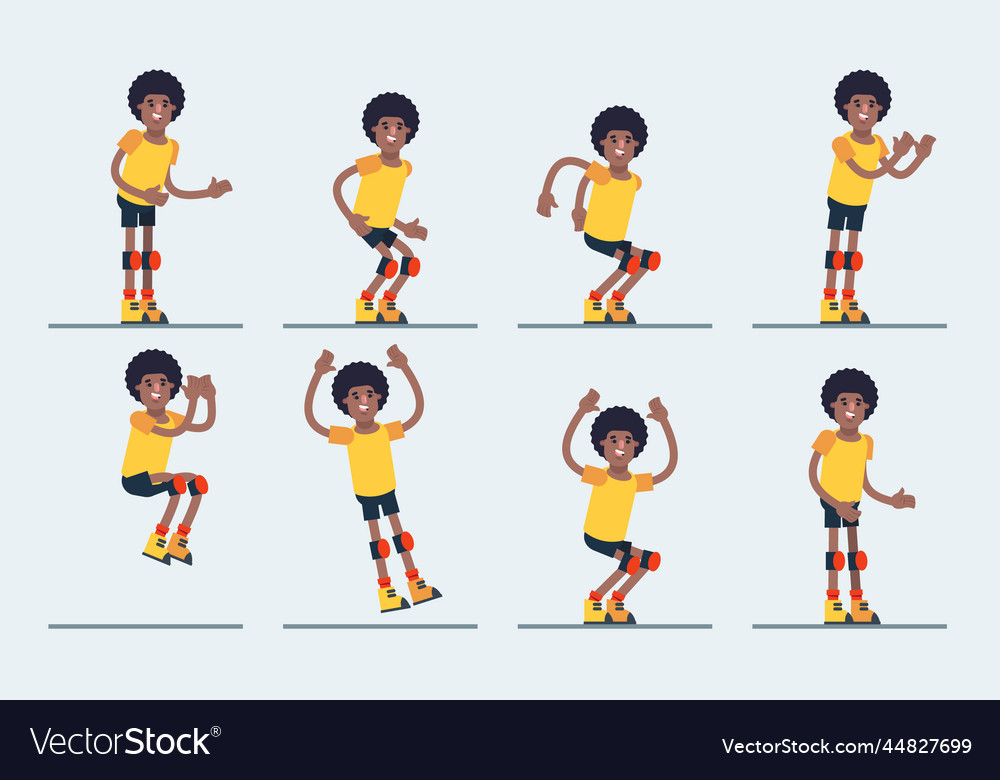 Flat design animation frames element set vector image Flat design animation frames element set