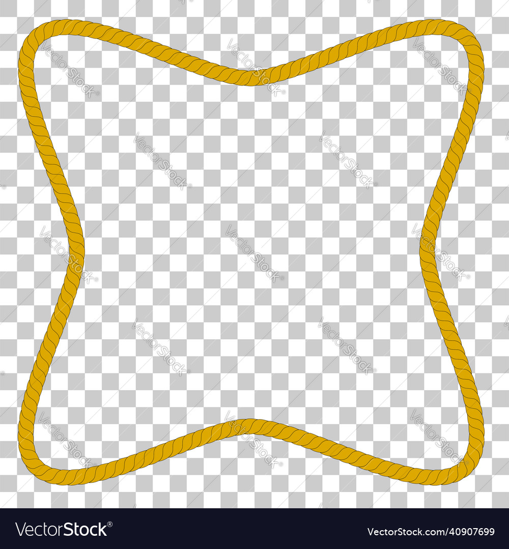 Frame from rope wave square shape