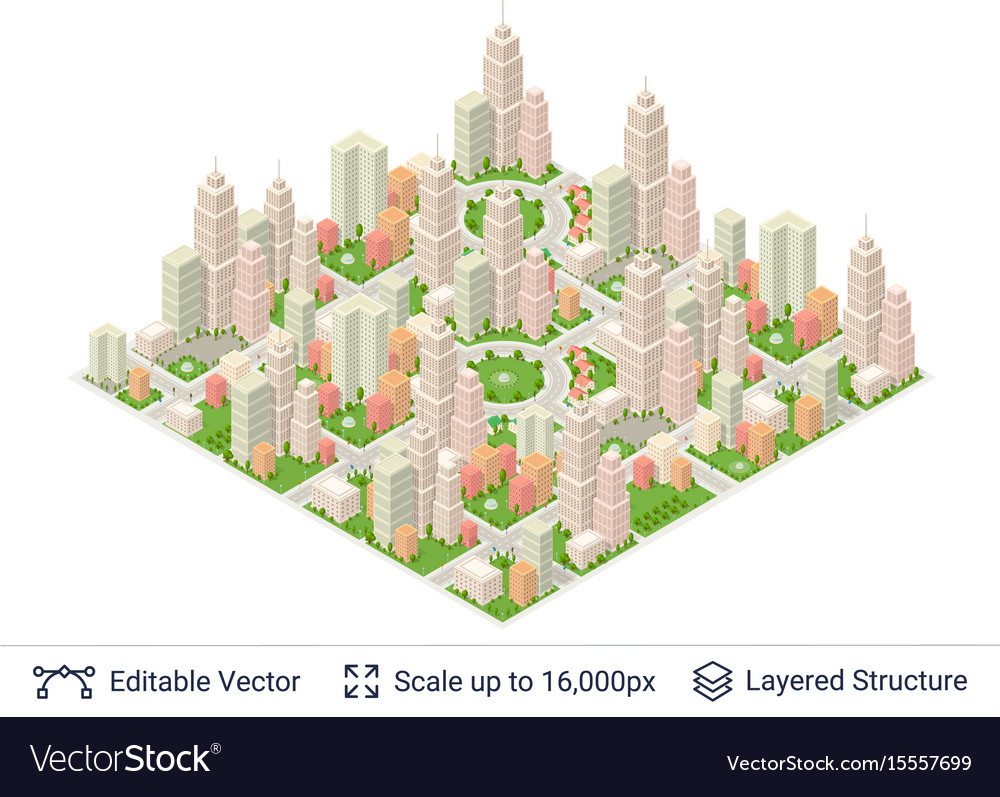 Isometrische Stadt beliebte Strukturen