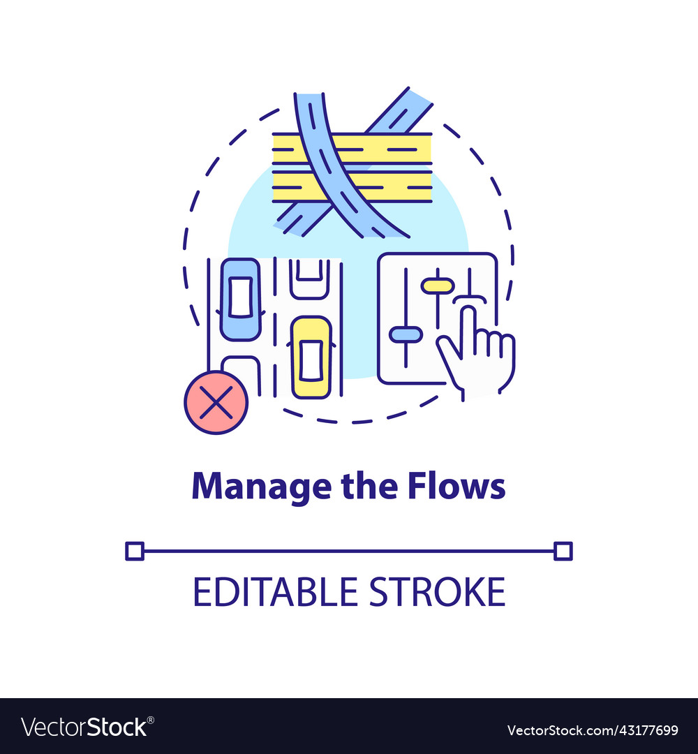 Manage flows concept icon vector image Manage flows concept icon