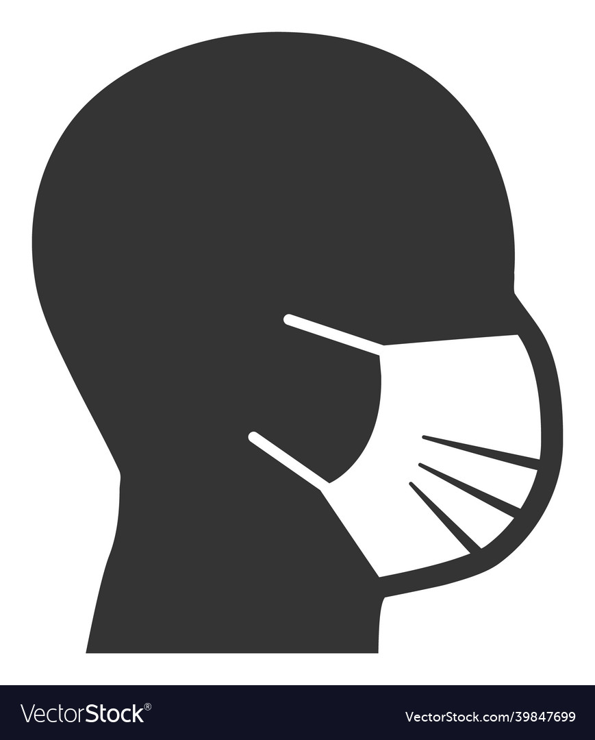 Masked man profile icon Royalty Free Vector Image