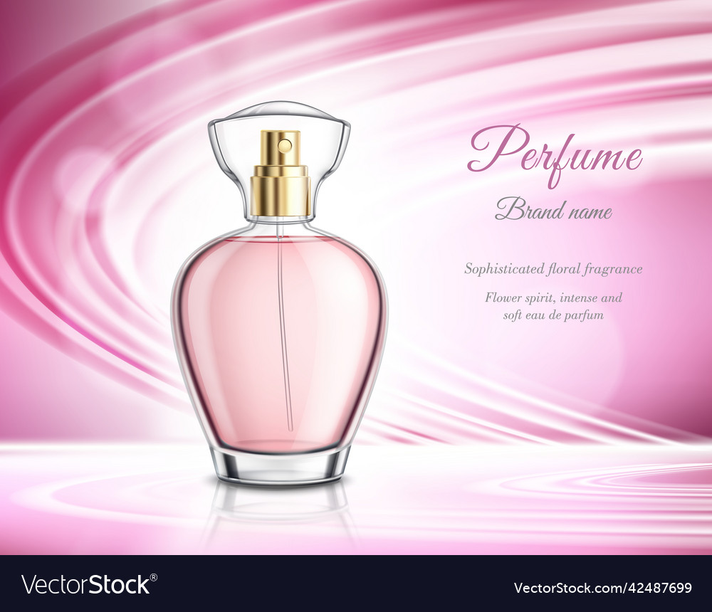 Perfume product realistic advertisement poster Vector Image