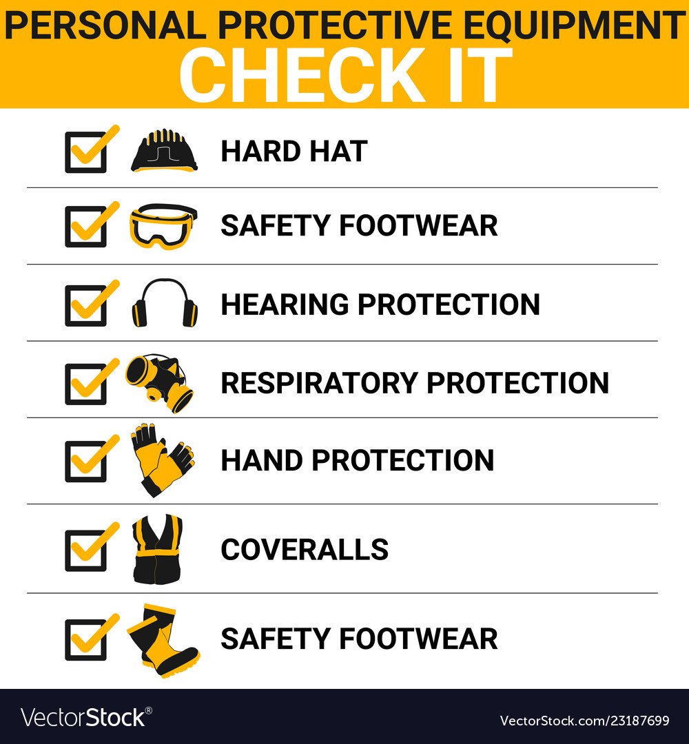 Personal protective equipment Royalty Free Vector Image