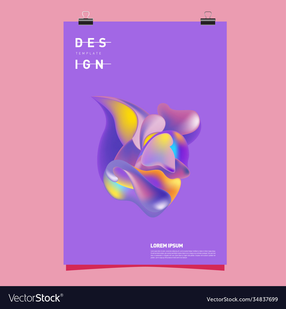 Simple abstract colorful fluid background