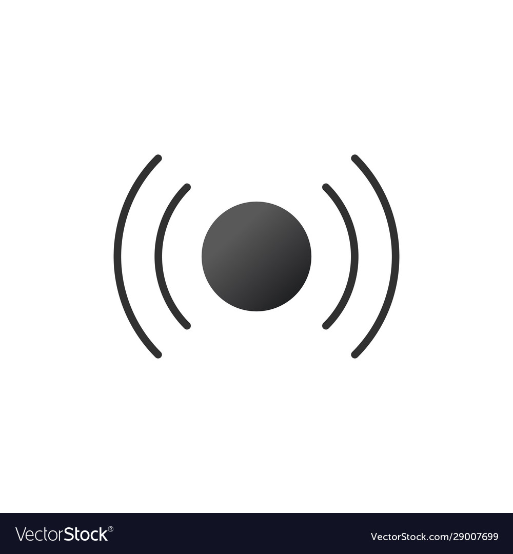 Wifi icon waves both sides simple isolated