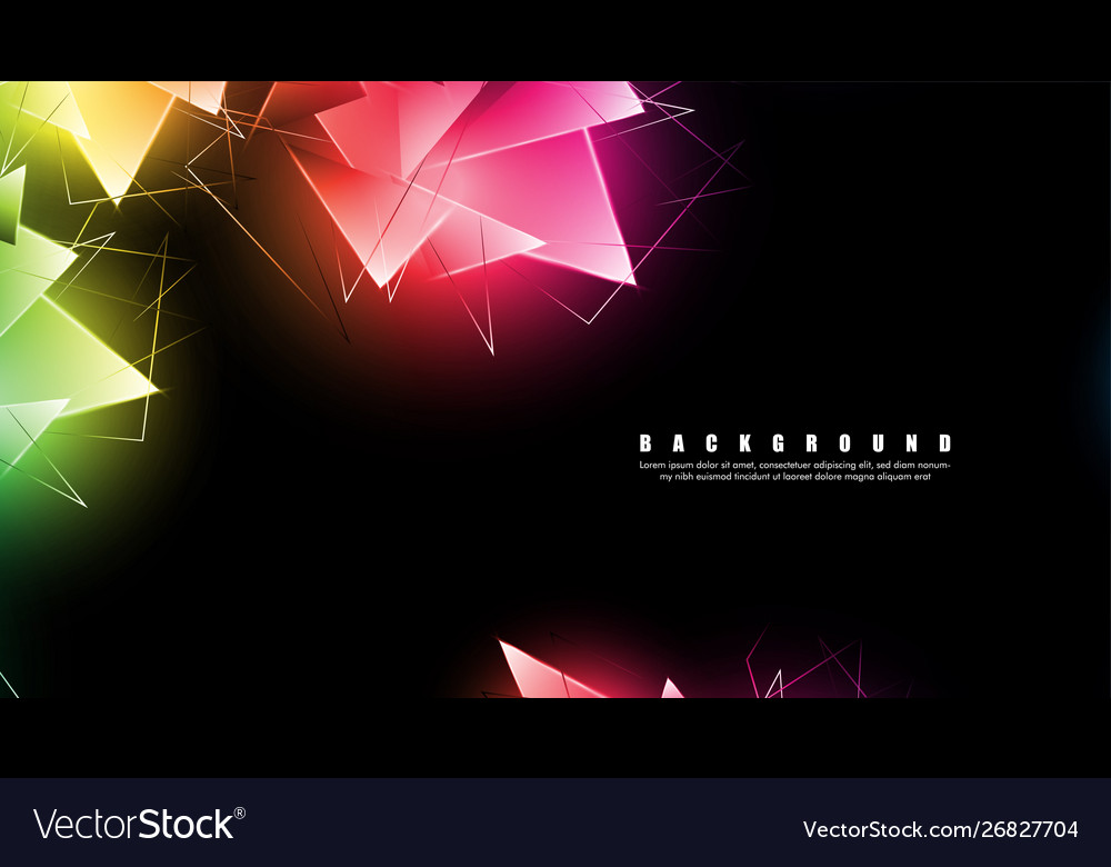 Abstract background with glowing triangles