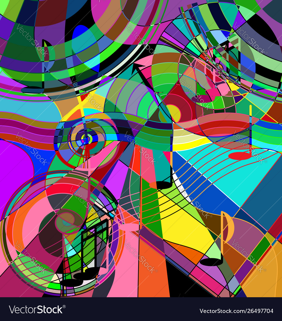 Abstract color image music chaos