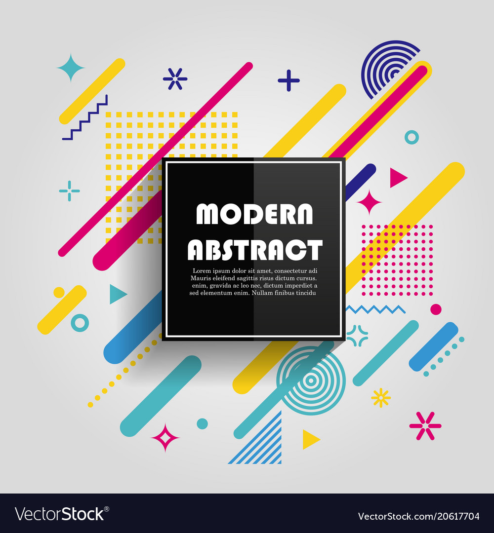 Abstract colorful geometric pattern design vector image Abstract colorful geometric pattern design